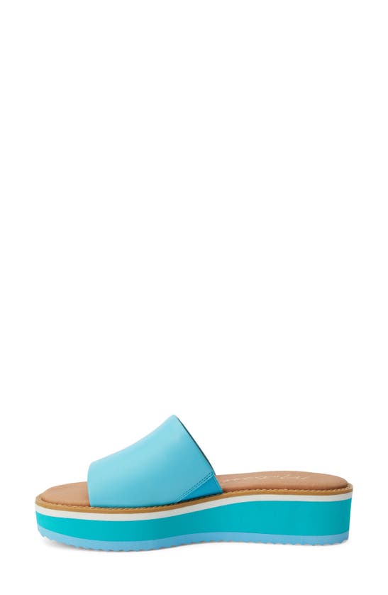 Shop Matisse Jackie Platform Slide Sandal In Bright Blue