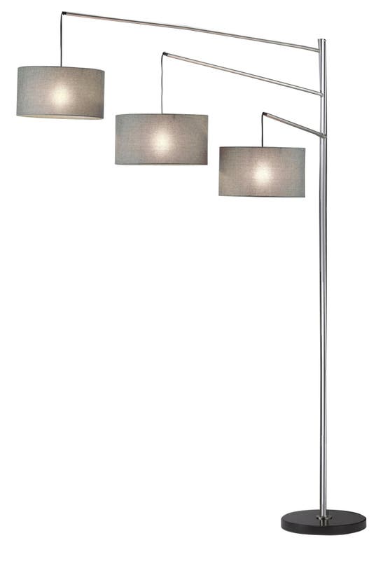 Adesso Lighting Wellington 3-arm Arc Floor Lamp In Blue