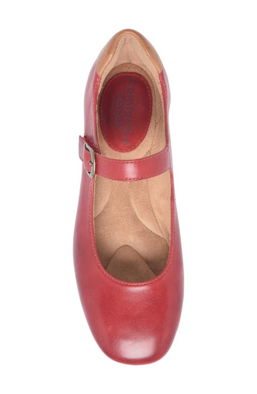 Shop Comfortiva Kaylee Mary Jane Flat In Cherry Red