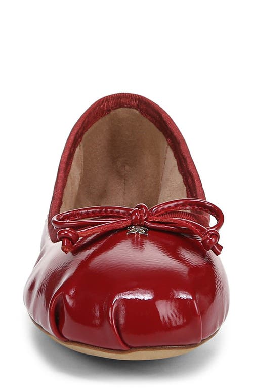 Shop Sam Edelman Zooey Ballet Flat In Red Mahogany