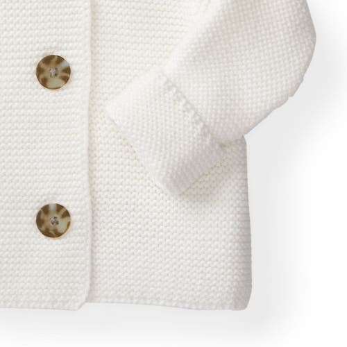 Hope & Henry Baby Faux Fur Hooded Sweater, Infant In Soft White With Faux Fur