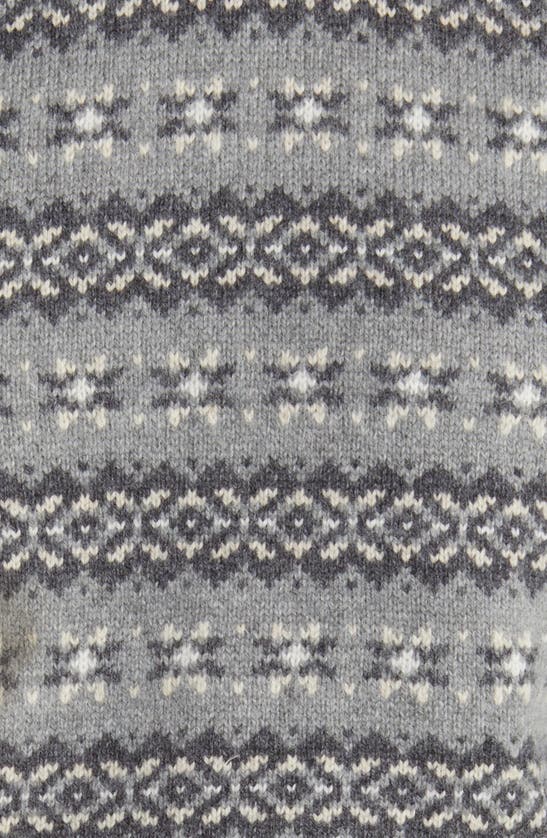 Shop Faherty Highland Fair Isle Sweater In Grey Multi