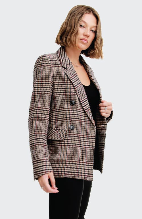 Belle & Bloom Piccadilly Wool Blend Plaid Blazer In Oat
