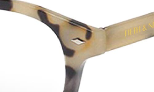 Fifth & Ninth Rumi 55mm Round Blue Light Blocking Glasses In Cream Torte