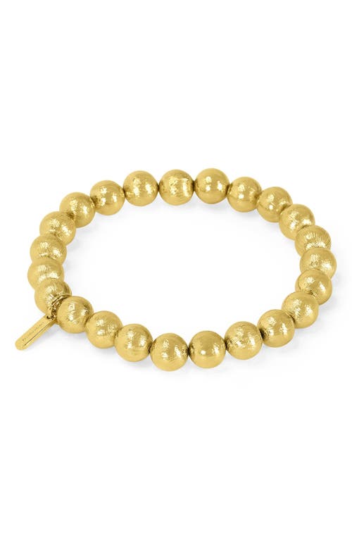 Signature Beaded Stretch Bracelet in Gold