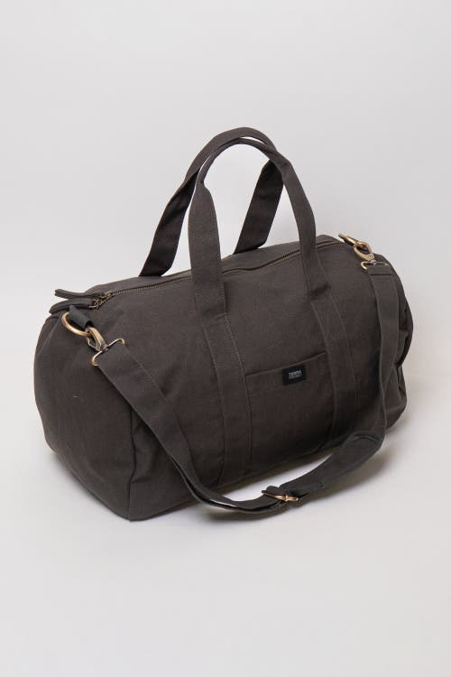 Terra Thread Organic Cotton Gym Bag In Charcoal Grey