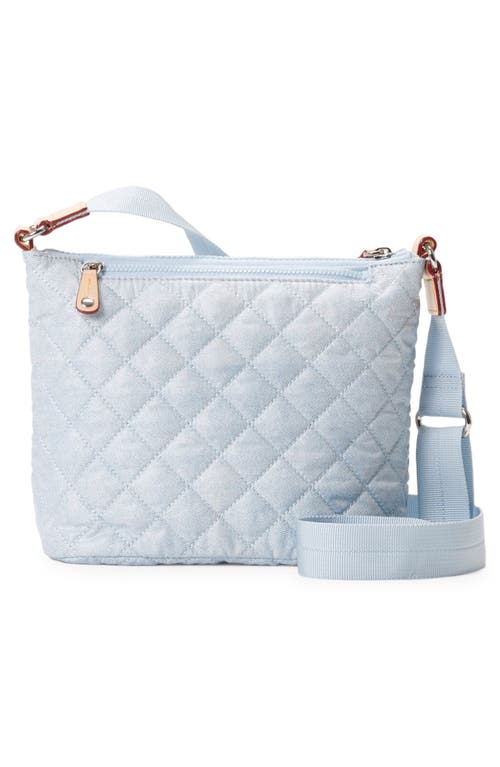 Shop Mz Wallace Metro Scout Deluxe Quilted Crossbody Bag In Chambray