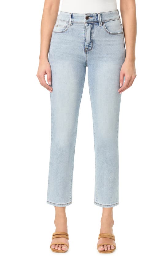 Curve Appeal Rae High Waist Straight Leg Jeans In Sky Blue