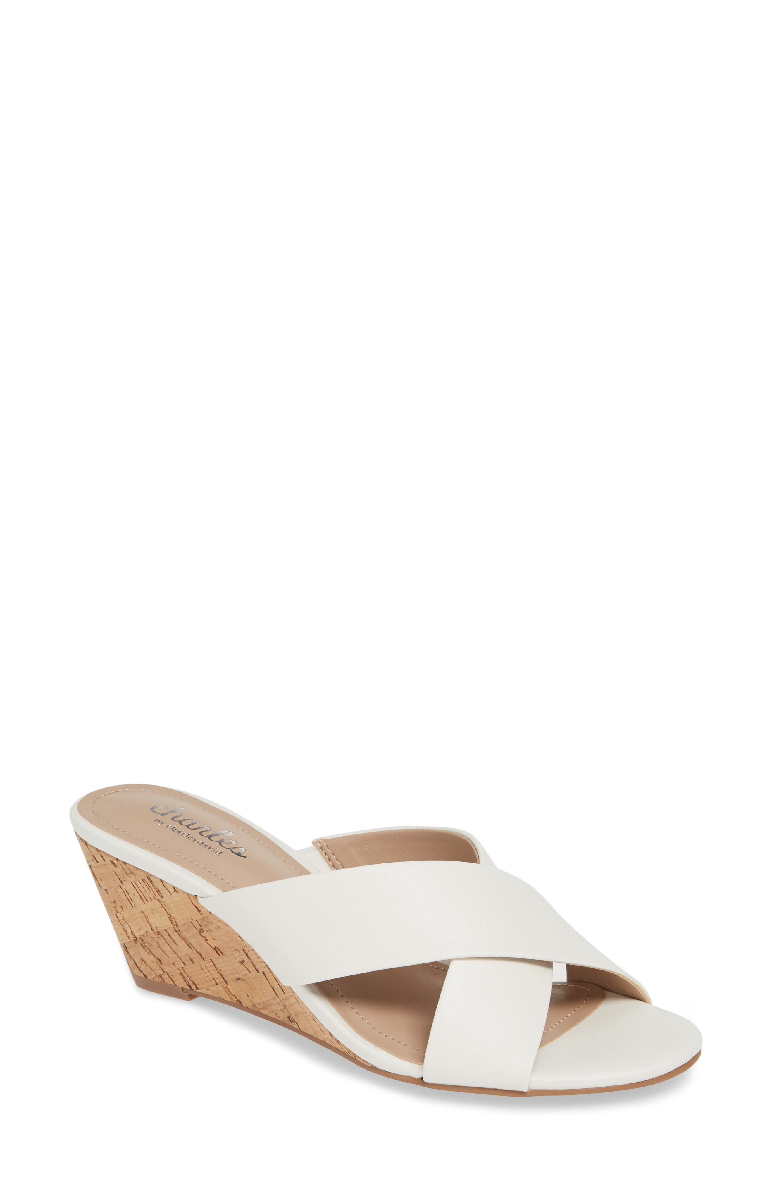 Charles By Charles David Grady Slide Sandal, White