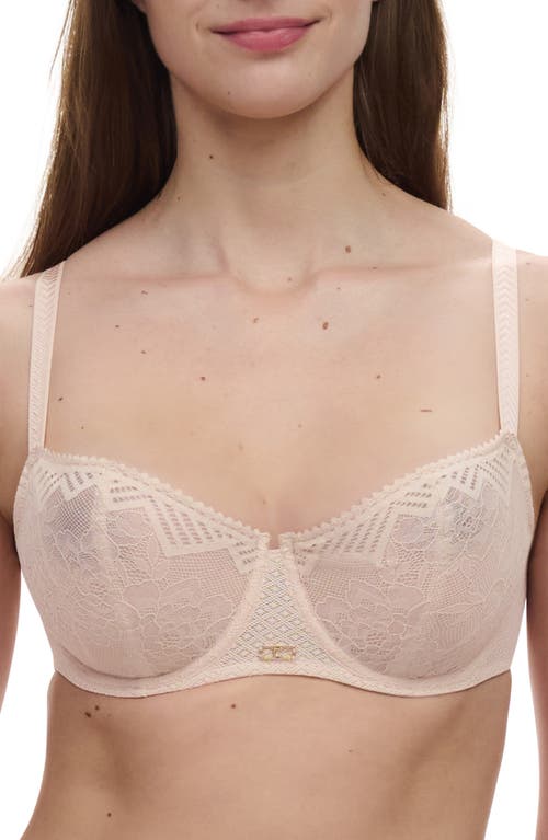 Shop Chantelle Lingerie Origins Underwire Unlined Demi Bra In Beige Blush