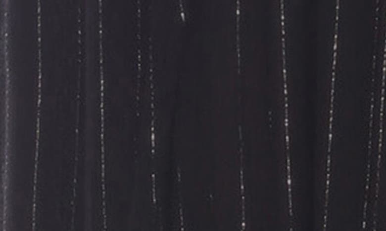 Shop Boho Me Metallic Stripe Cover-up Maxi Dress In Black/ Silver