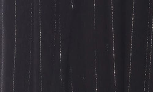 Boho Me Metallic Stripe Cover-up Maxi Dress In Black/silver