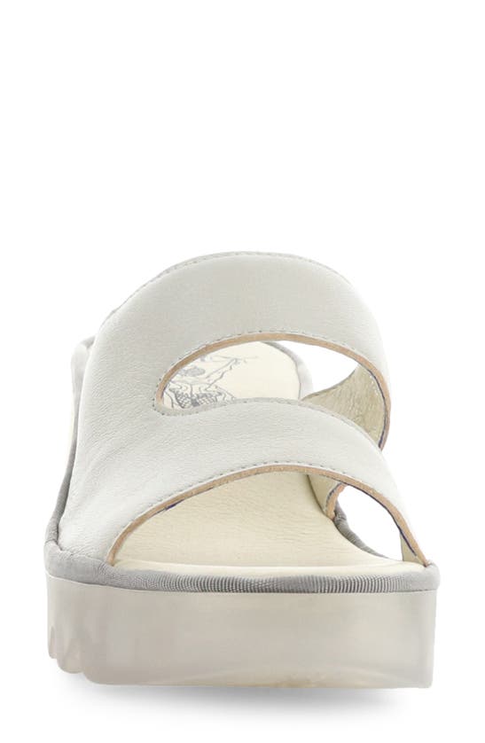 Shop Fly London Tech Platform Sandal In Silver Borgogna