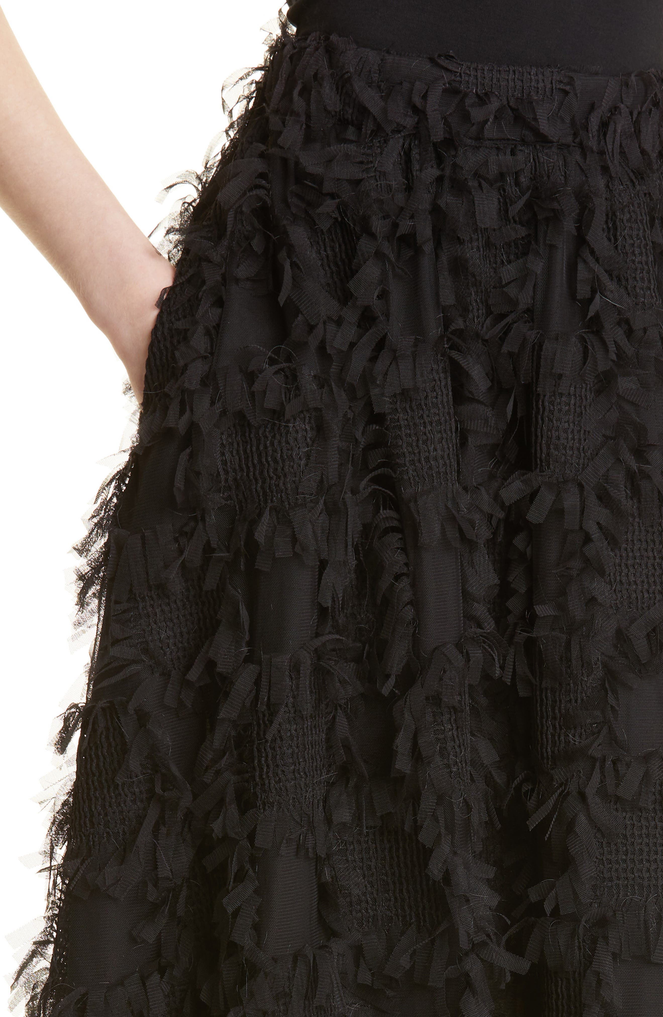 black fringe skirt nordstrom