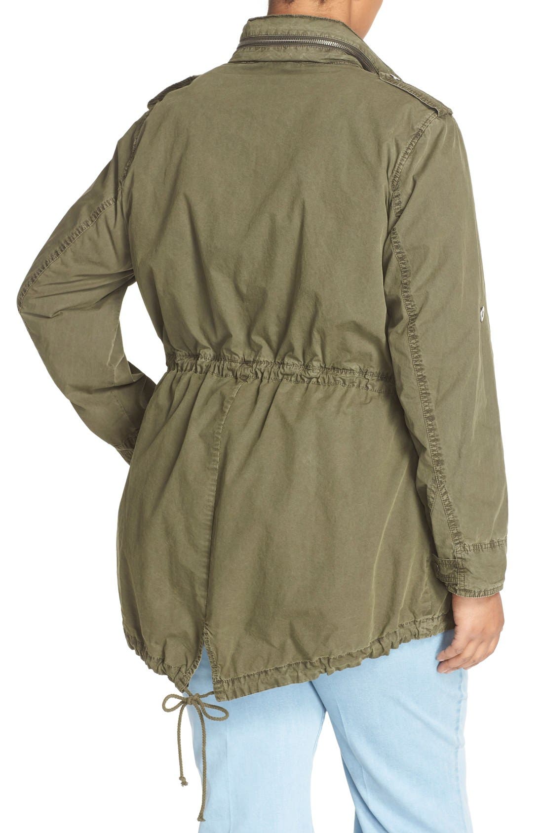 levi's parachute hooded cotton utility jacket