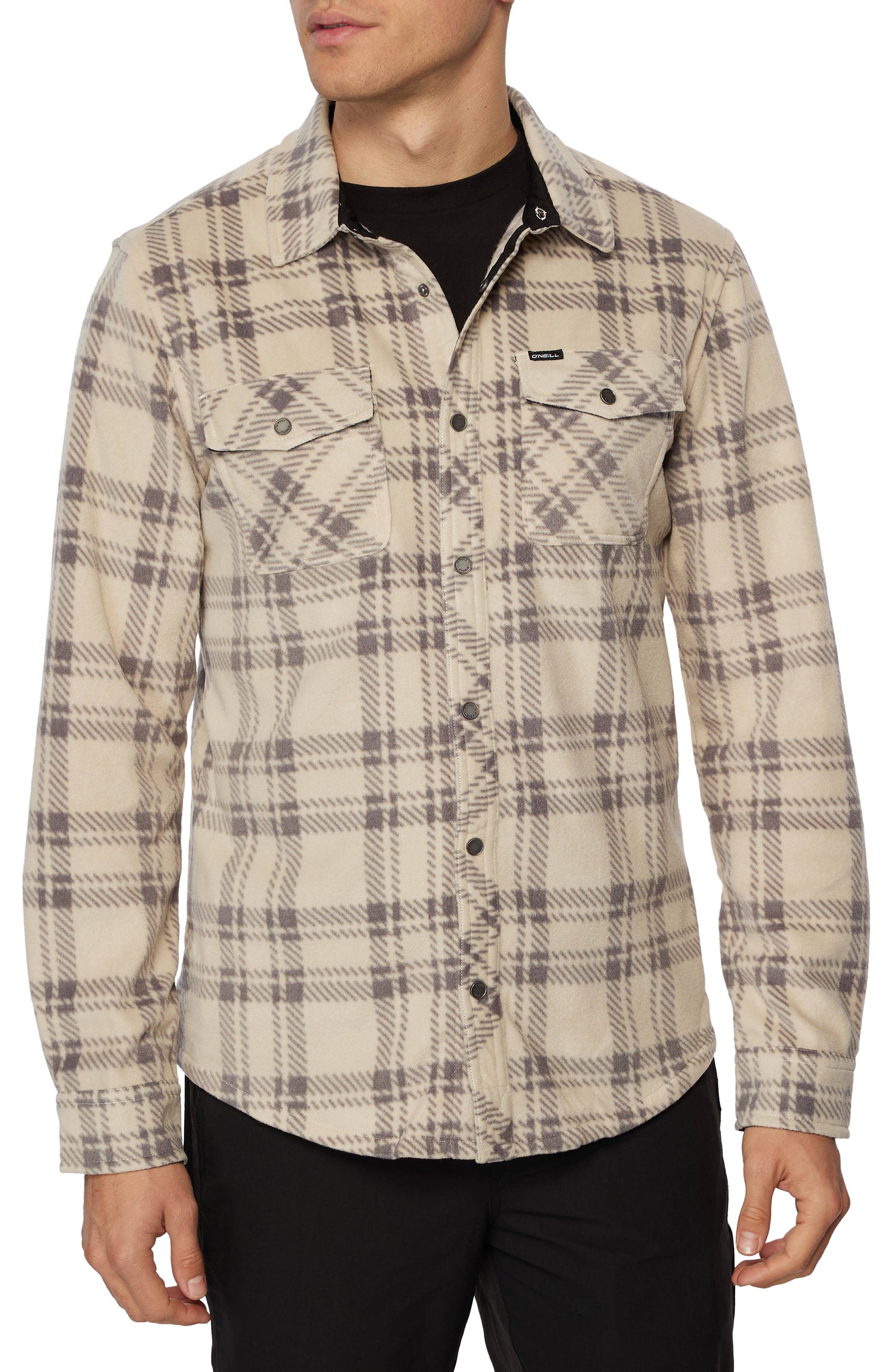 men's button up fleece shirt