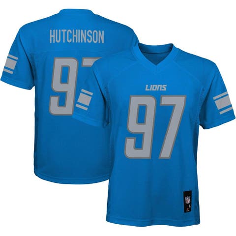 Outerstuff Detroit Lions Youth Blue Goal Line T-Shirt