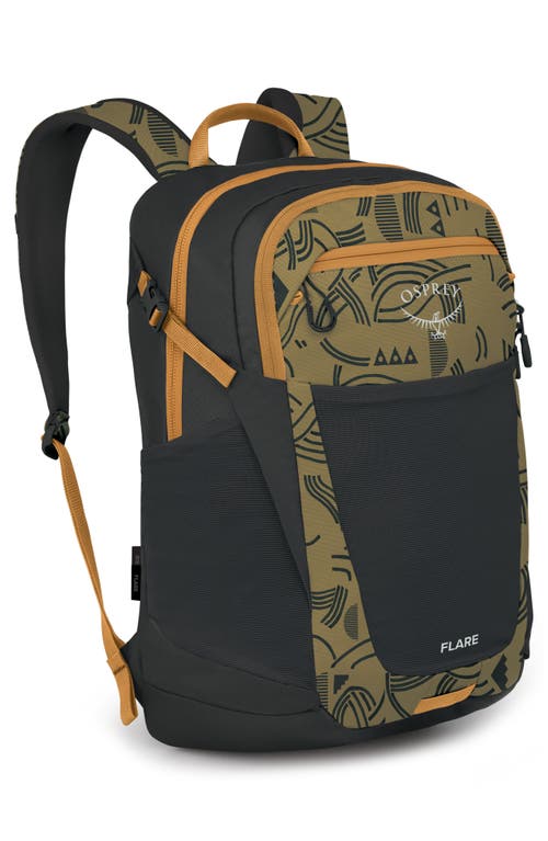 Shop Osprey Flare 27-liter Backpack In Find The Way Print/black