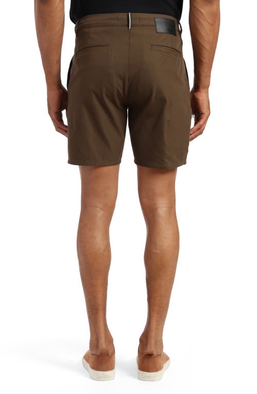 Mavi Jeans Daren Flat Front Stretch Cotton Shorts In Khaki Active