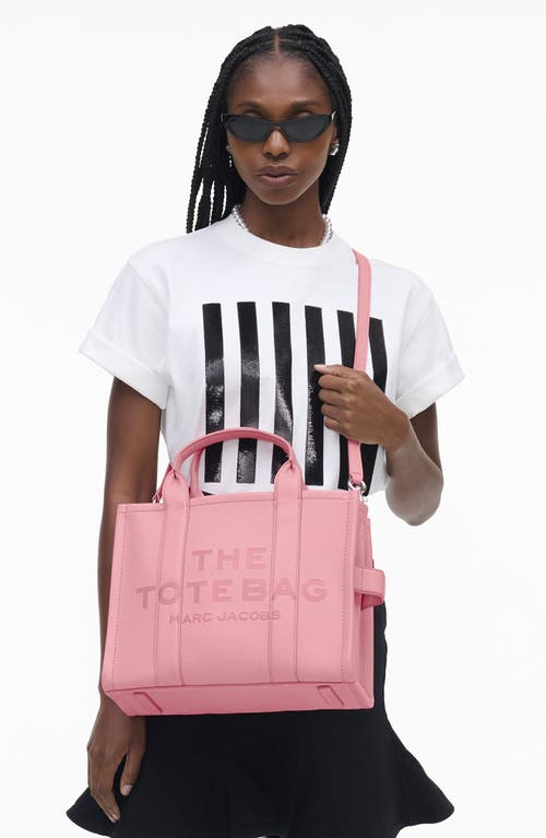 Marc Jacobs The Leather Medium Tote Bag In Ribbon Pink