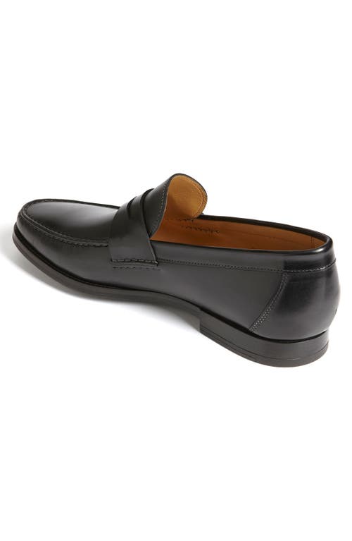 Shop Santoni 'ross' Penny Loafer In Black