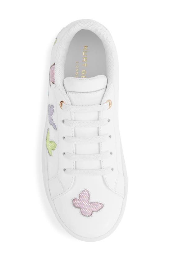 Shop Kurt Geiger London Kids' Mini Laney Butterfly Sneaker In White