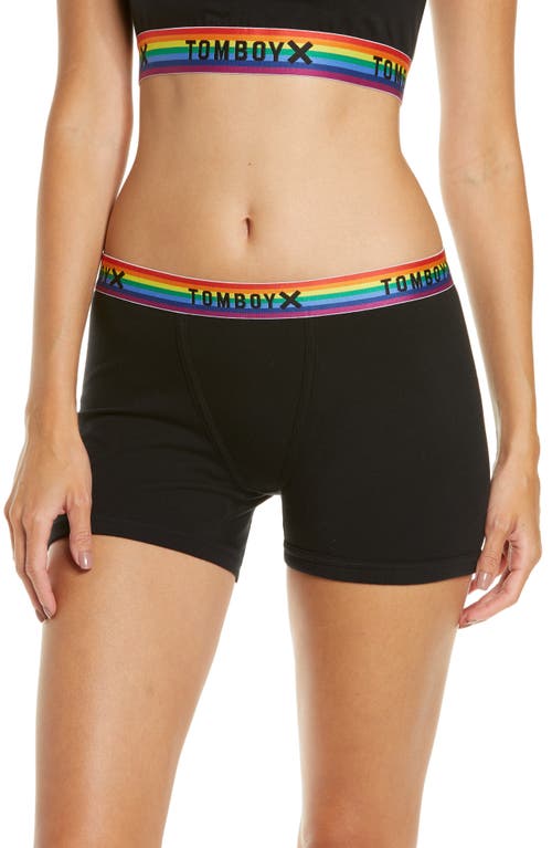 TomboyX 4.5-Inch Trunks in Black Rainbow 