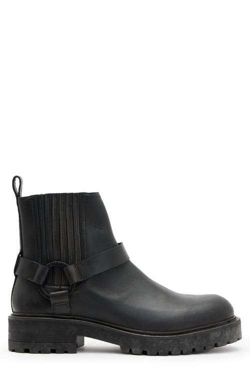 Shop Allsaints Hank Lug Sole Biker Boot In Black