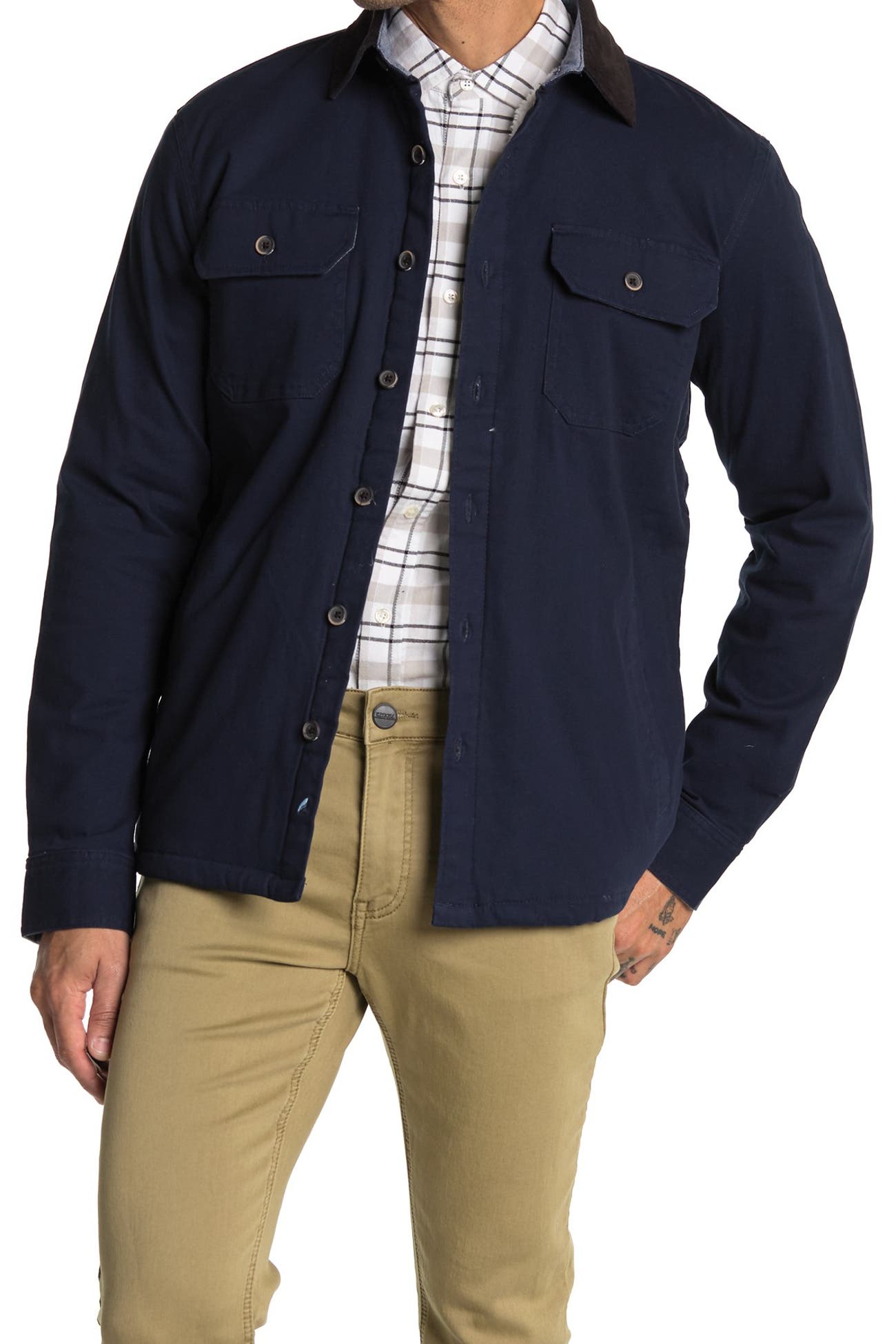 Tailor Vintage Faux Shearling Lined Stretch Canvas Jacket Nordstrom