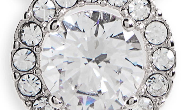 Nordstrom Cubic Zirconia Pendant Necklace In Clear- Silver