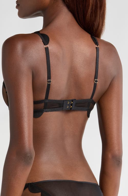 Bluebella Jasmine Scallop Mesh Underwire Bra In Black