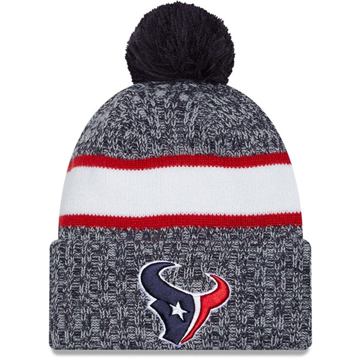 New Era Men's New Era Navy Houston Texans 2023 Sideline Cuffed Knit Hat ...