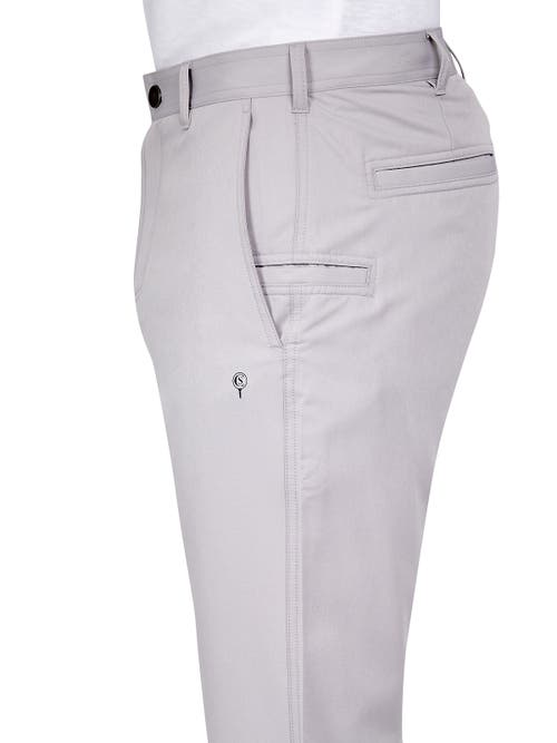 Shop Construct Con.struct Solid Flat Front Performance Pants In Stone