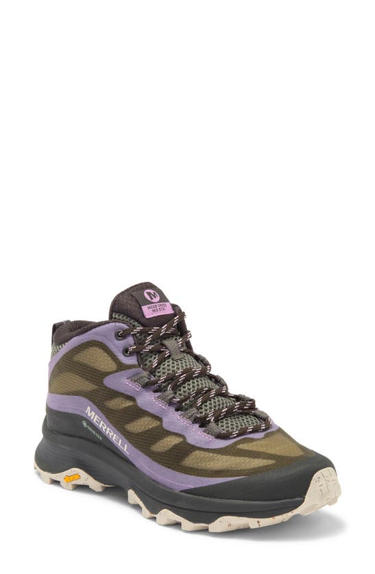 Shop Merrell Moab Speed Gore-tex® Mid Hiking Shoe In Lichen