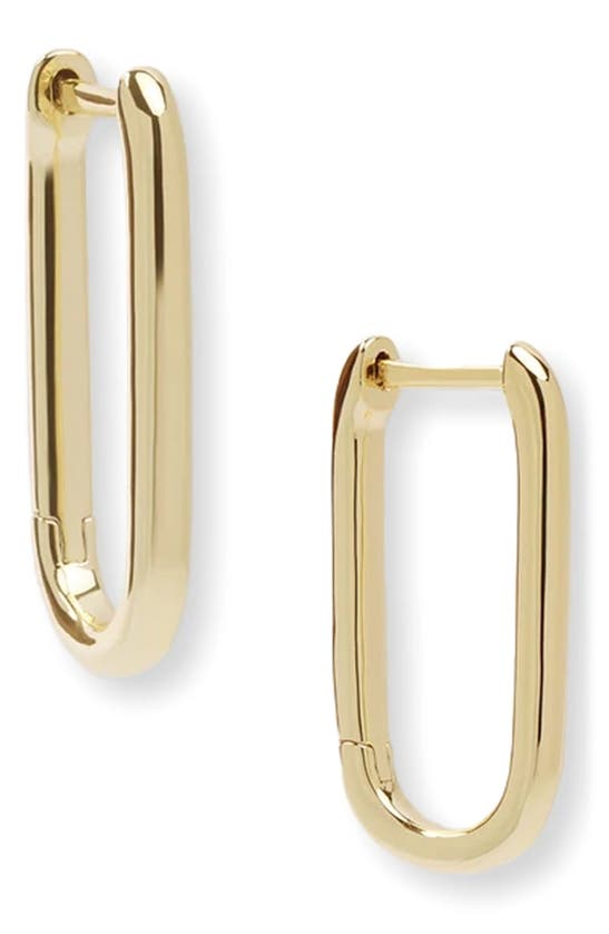 Shop Melinda Maria Carrie Link Huggie Earrings In Gold