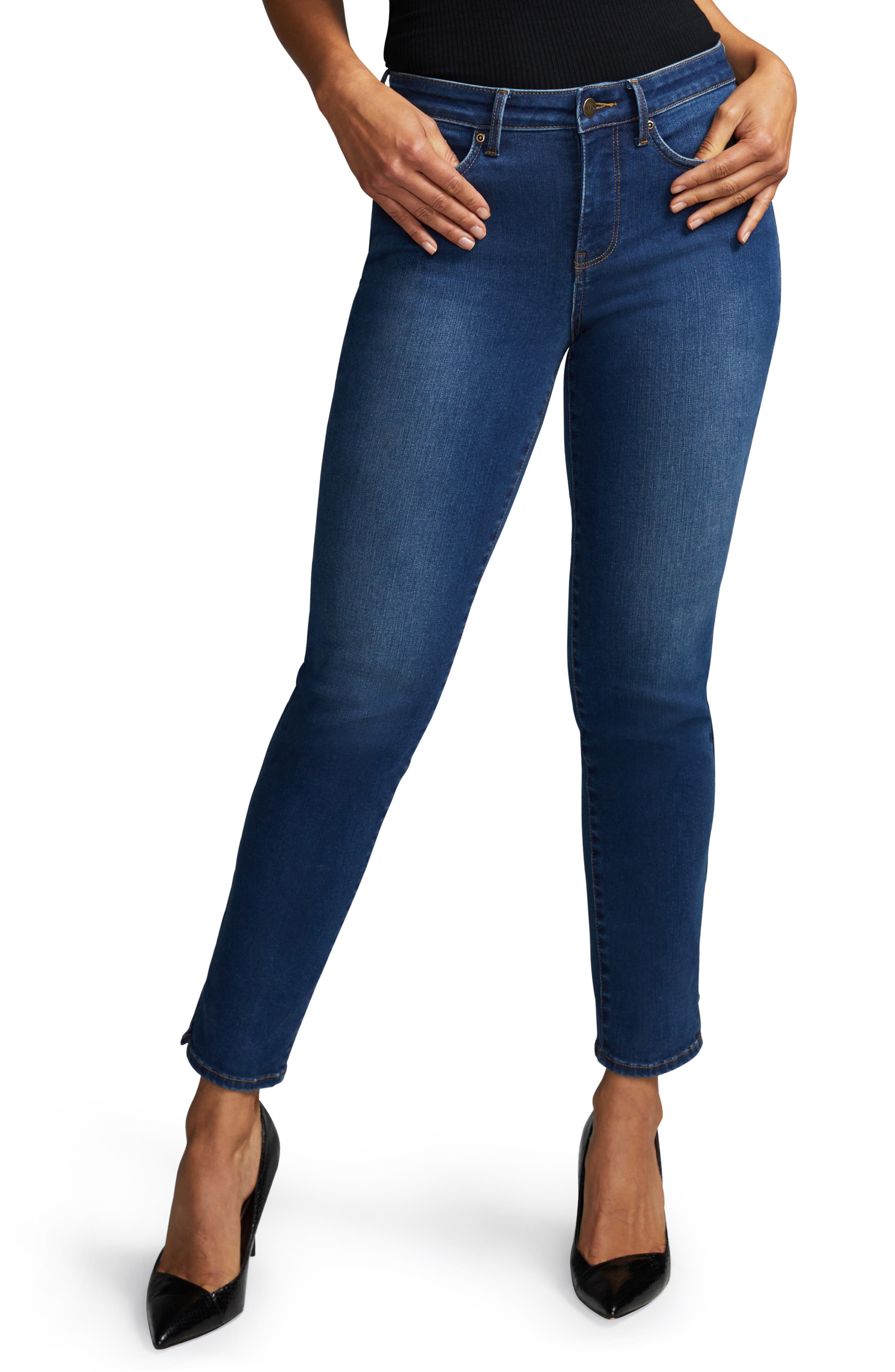 Curves 360 By NYDJ Slim Straight Ankle Jeans (Regular, Petite & Plus ...