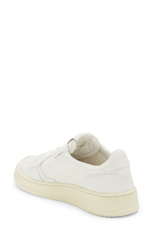 Shop Autry Medalist Low Sneaker In Goat/goat White