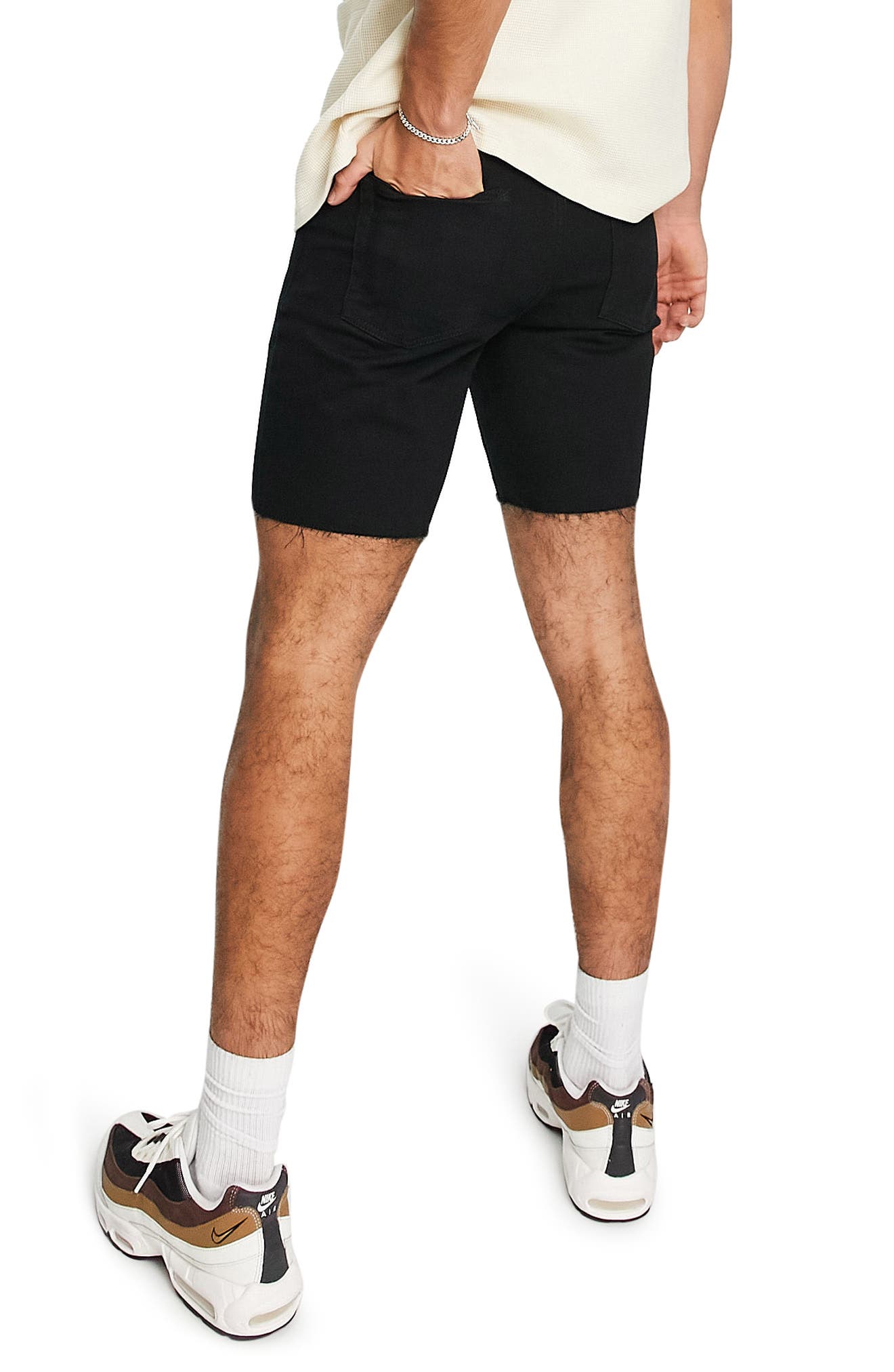 Topman Men's Slim Fit Denim Shorts 