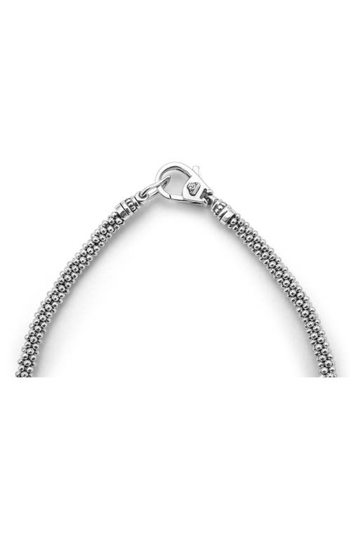 Lagos Signature Caviar Beaded Station Bracelet In Two-tone