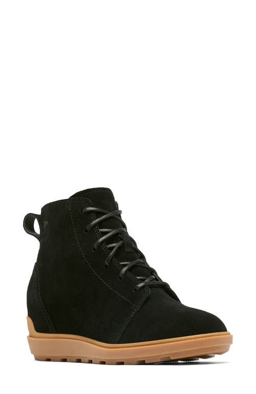 Sorel Evie Ii Waterproof Wedge Bootie In Black/gum 2
