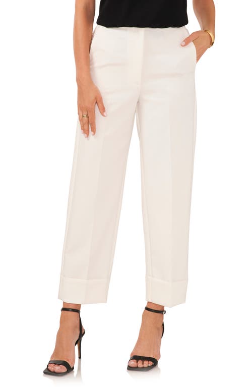 Cuff Crop Pants in New Ivory