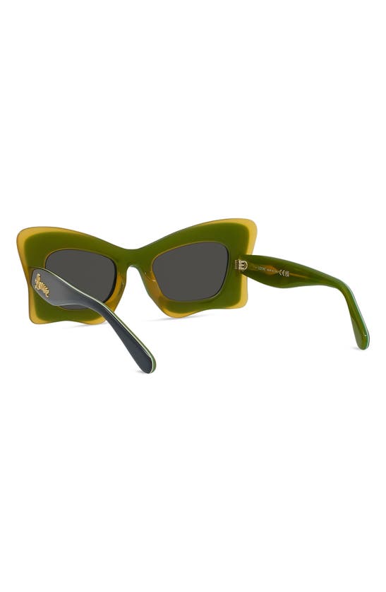 Shop Loewe X Paula's Ibiza 50mm Butterfly Sunglasses In Grey/ Other / Smoke