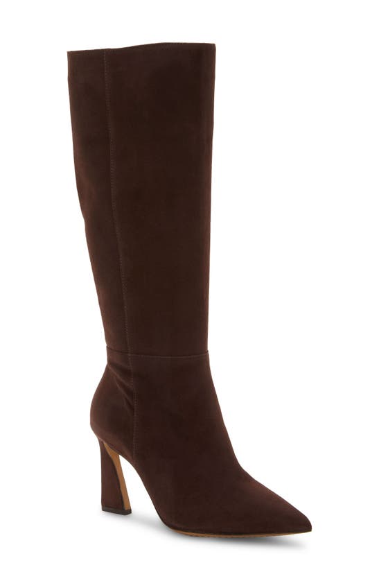 Vince Camuto Tressara Pointed Toe Knee High Boot In Root Beer