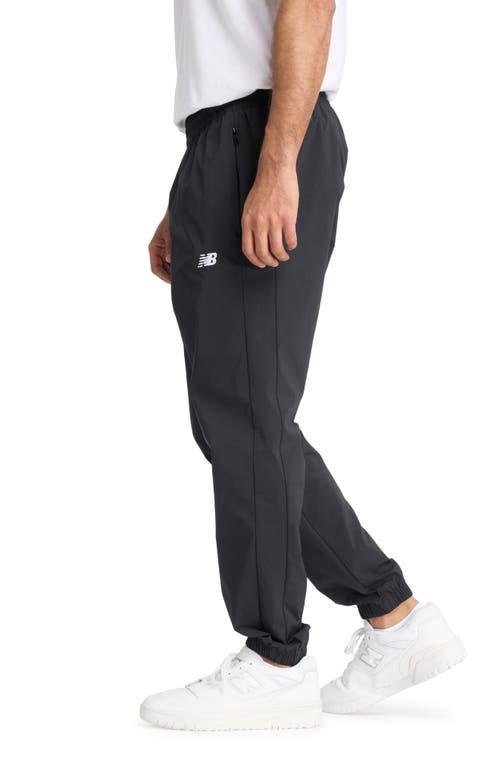 Shop New Balance Athletics Woven Joggers In Black