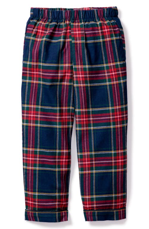 Petite Plume Kids' Windsor Tartan Pajamas Pants In Navy