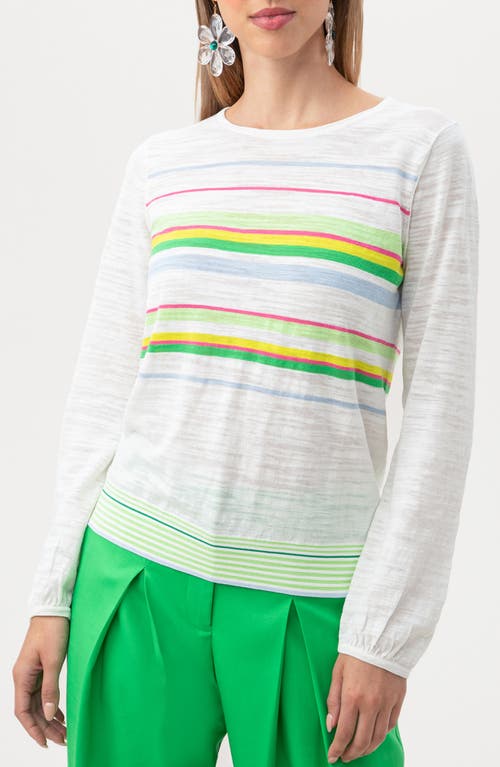 Shop Trina Turk Reserve Stripe Sweater In White Multi