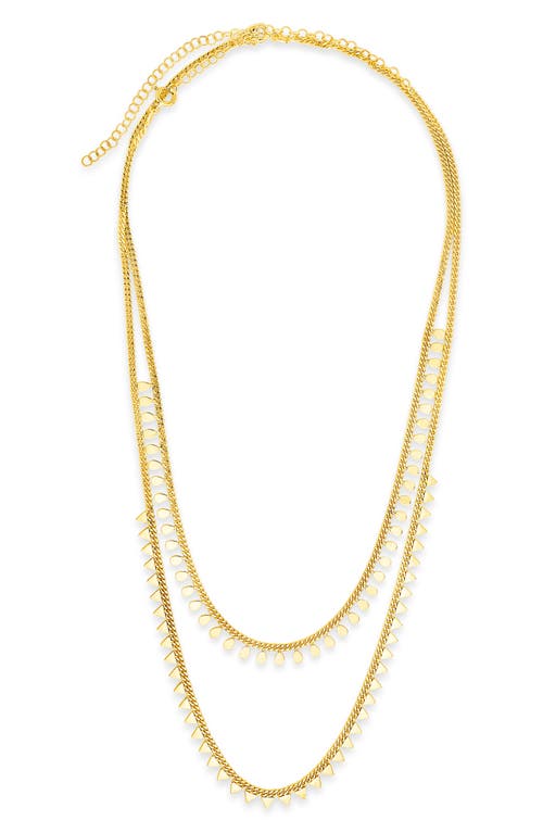 Sterling Forever Layered Geometric Charm Necklace in Gold at Nordstrom