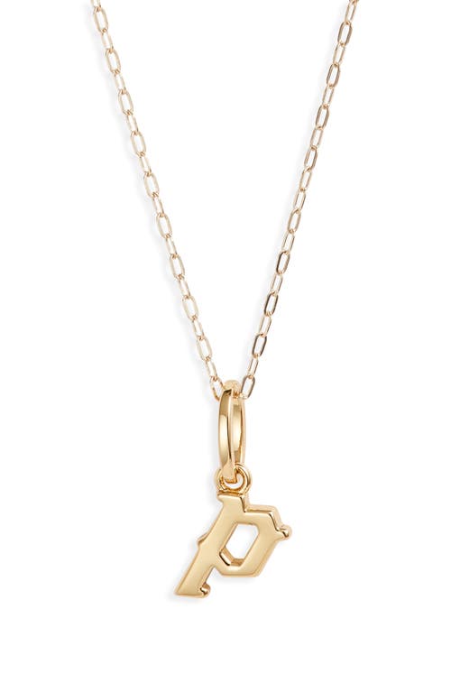 Sophie Customized Initial Pendant Necklace in Gold - P