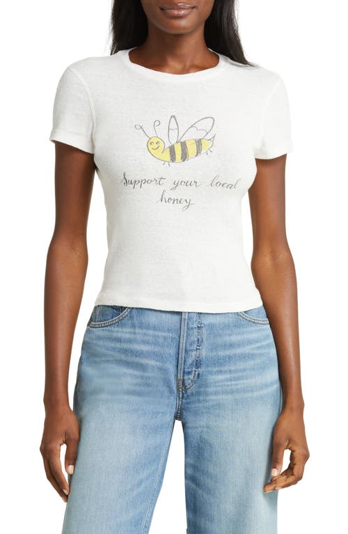Re/Done '90s Local Honey Cotton Graphic T-Shirt in Vintage White at Nordstrom, Size X-Small