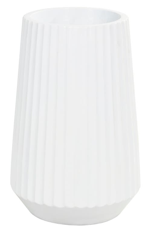 Vivian Lune Home Resin Vase In White